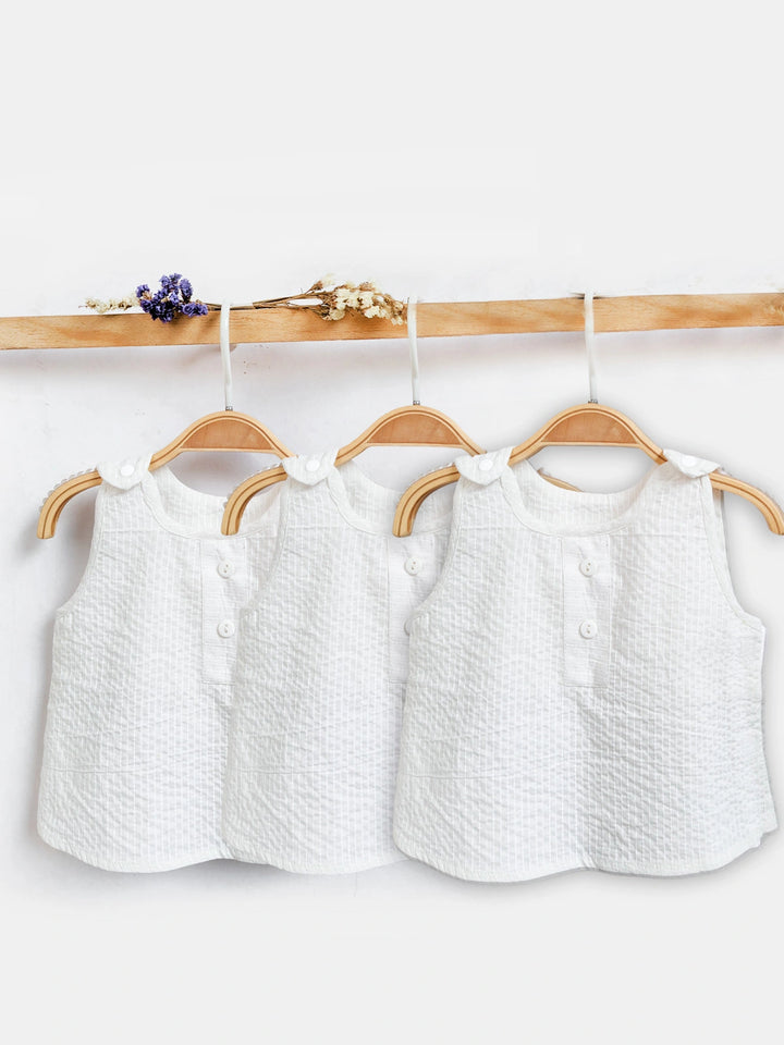 Pure White Baby Boys' 100% Cotton Unique Jabla Pack of 3 - Halemons