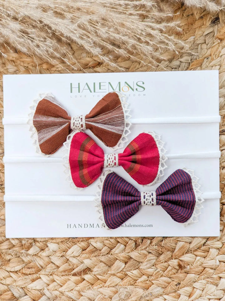 Handmade Bow Bands for Babies & Toddler Red Birthday Gift Halemons