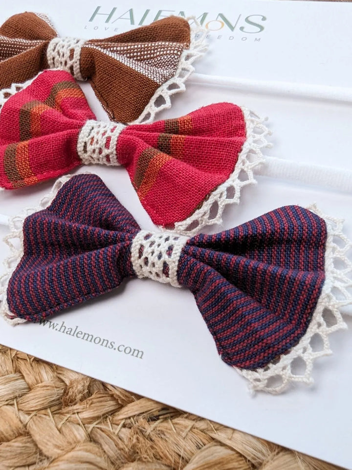 Handmade Bow Bands for Babies & Toddler Red Birthday Gift Halemons