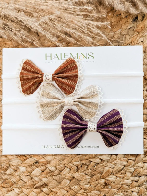 Handmade Bow Bands for Babies Sustainable Gift Halemons Kareena