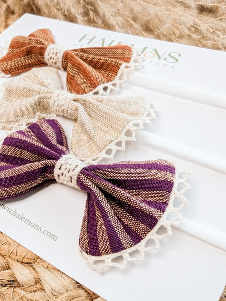 Handmade Bow Bands for Babies Sustainable Gift Halemons Kareena