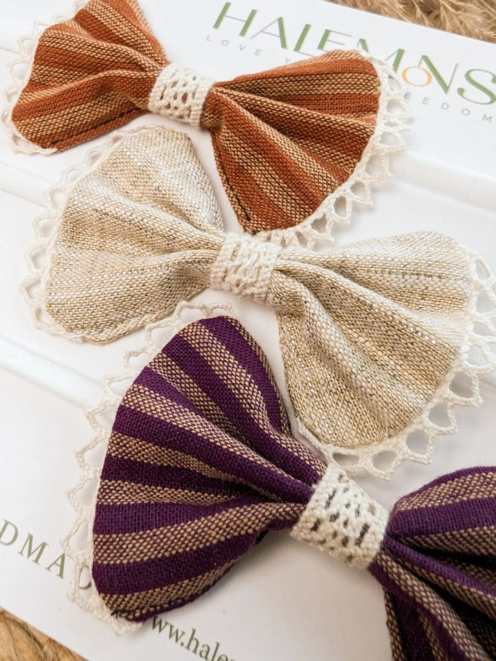 Handmade Bow Bands for Babies Sustainable Gift Halemons Kareena