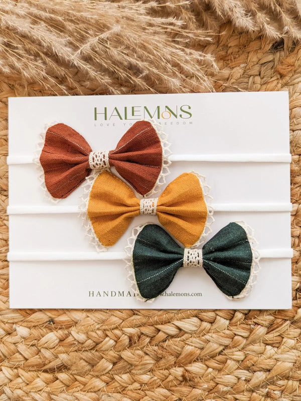 Handmade Bow Bands for Babies & Toddler Pure Cotton Halemons Bipasha