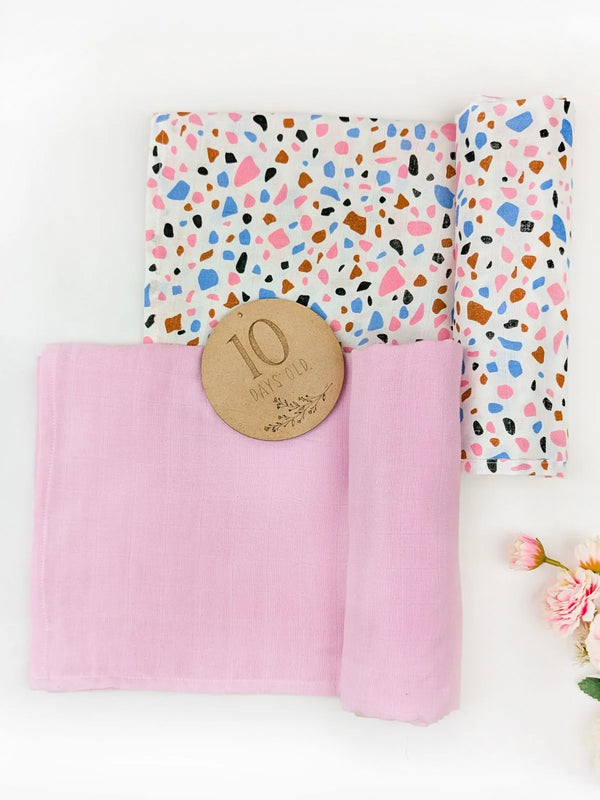 Muslin Polka dot Swaddle-pack of 2