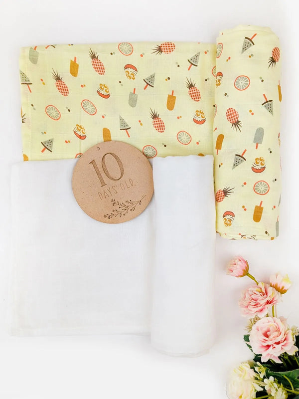 Muslin Pineapple Swaddle-pack of 2