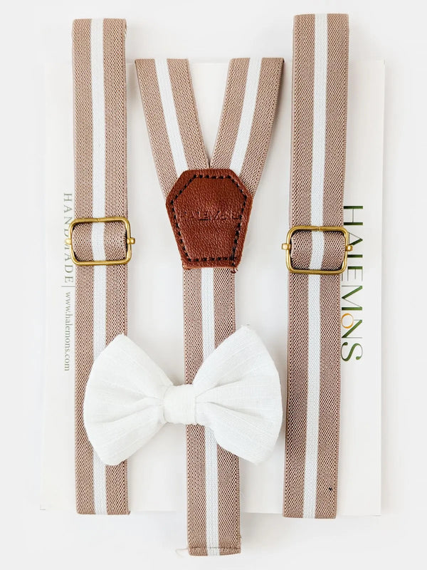 Boys Brownie Suspender and Bow set for Birthdays
