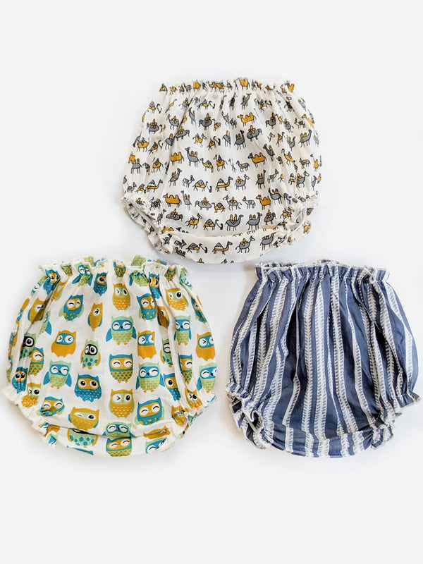 Halemons Animals Unisex Cotton Butter Bloomers - Grey