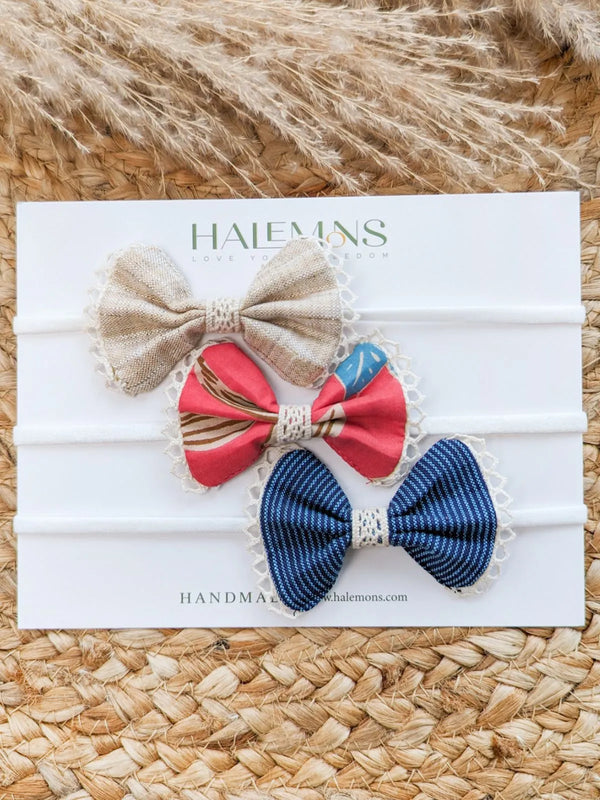 Handmade Bow Bands for Babies & Toddler Pure Cotton Halemons Bipasha