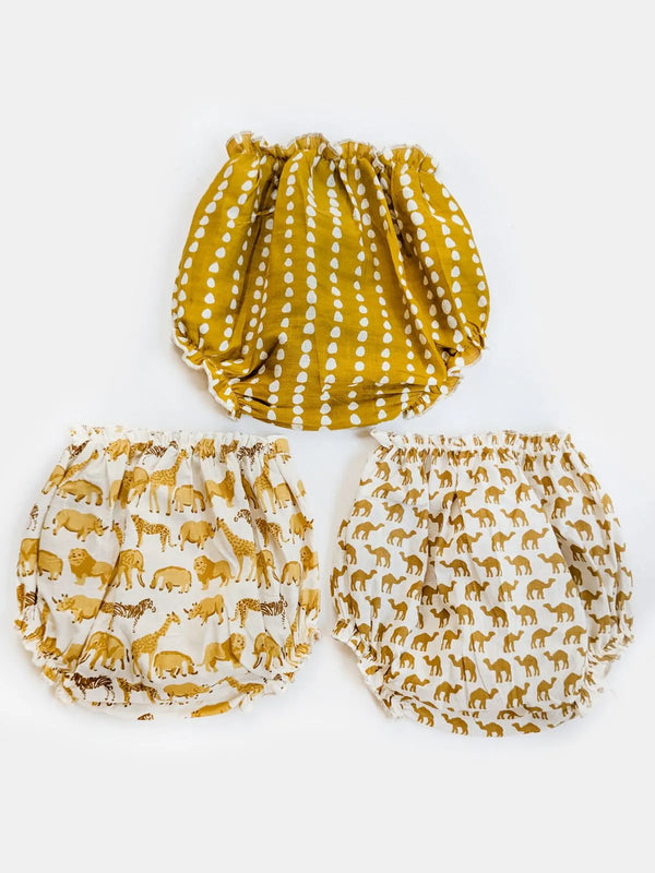 Halemons Unisex Cotton Butter Bloomers - Mustard