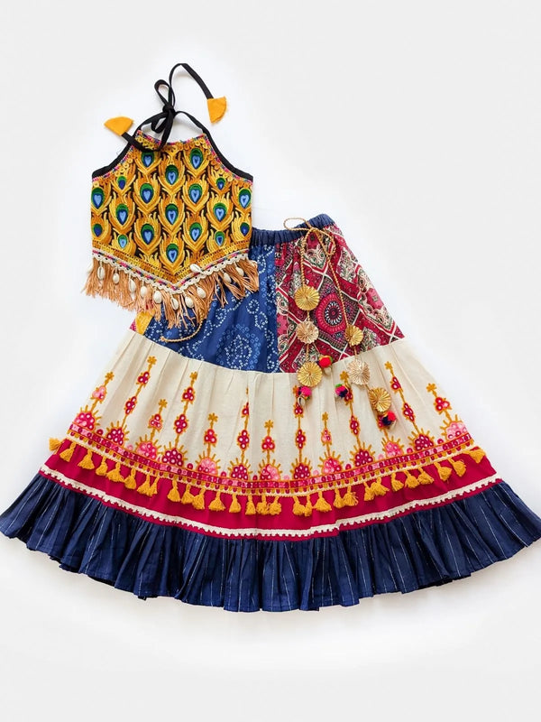 Morpankh Multicolour Chaniya Choli for Girls