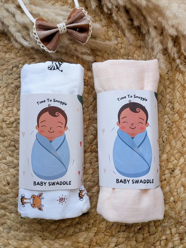 Muslin Giraffe Swaddle-pack of 2