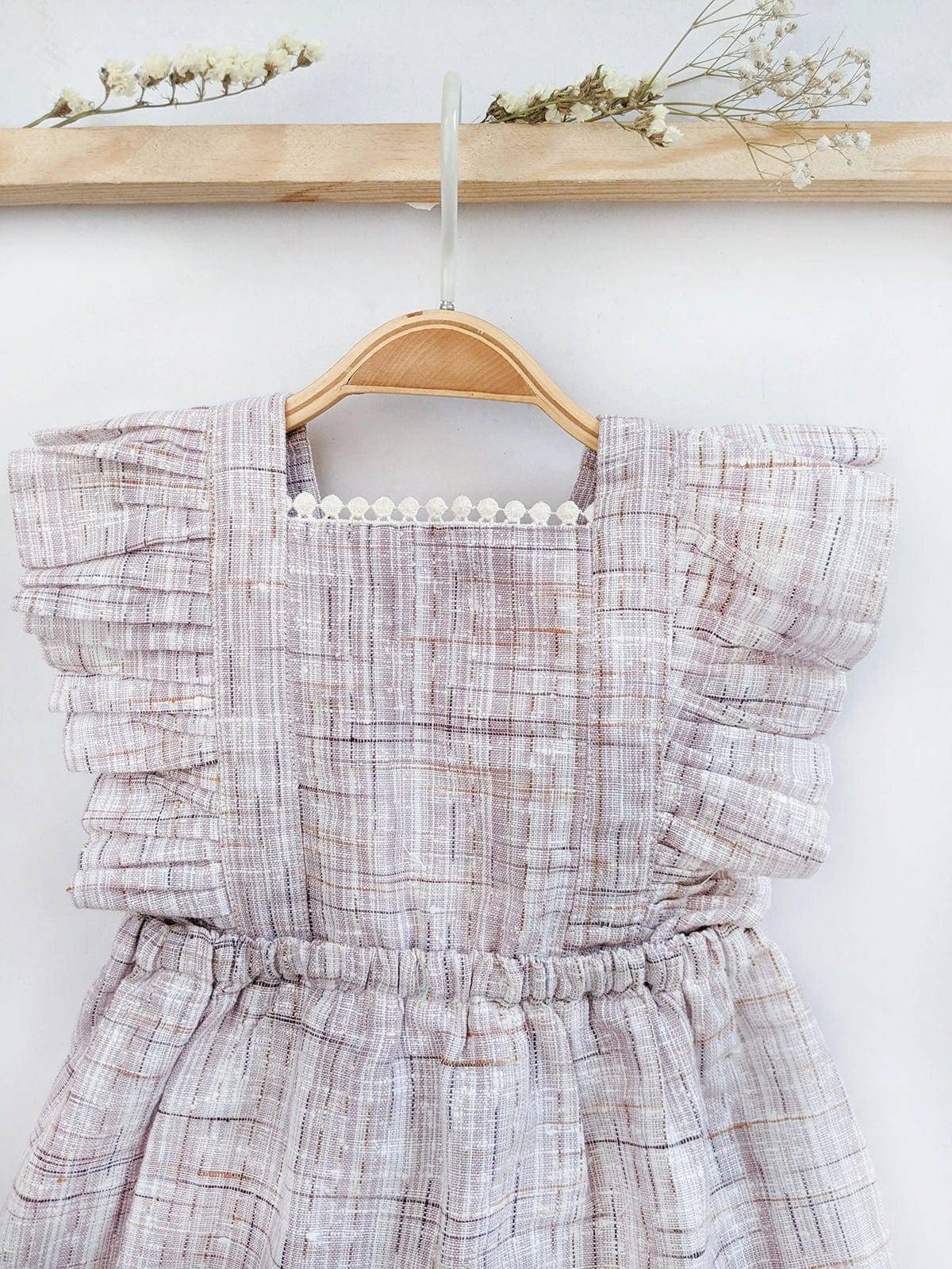 Lavender Frilled Baby Girl Birthday Dress - Halemons