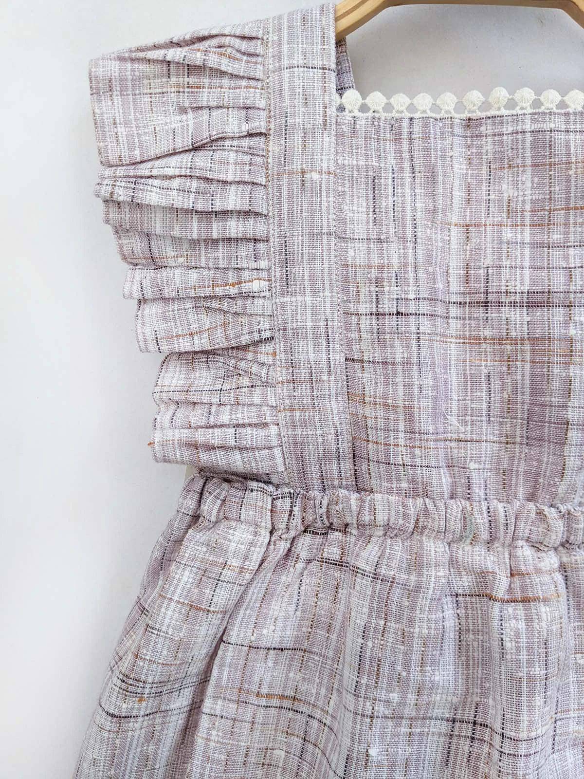 Lavender Frilled Baby Girl Birthday Dress - Halemons
