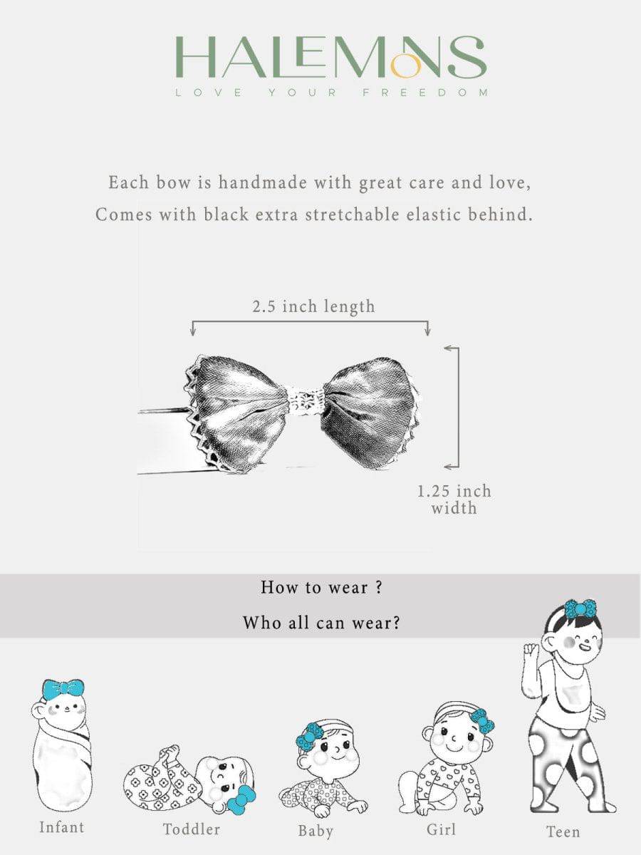 Sky Baby Girl Toddler Handmade Bow Hair Bands pack of 3 1 - Halemons