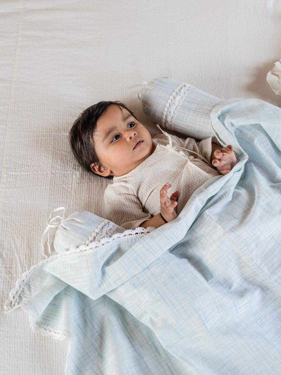 100% organic Seagreen cotton Newborn Baby Swaddle Blanket - Halemons