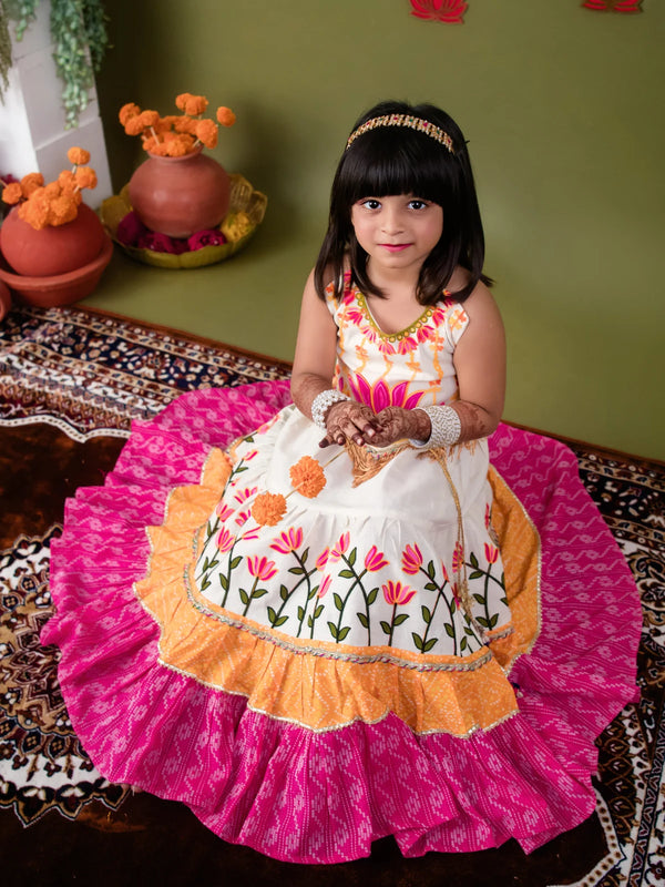 Lotus Pink Chaniya Choli Set for Girls