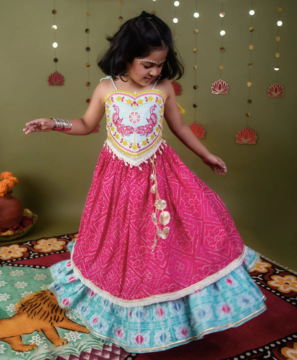 Mayuri Cotton Bandhani Lehenga Choli Set